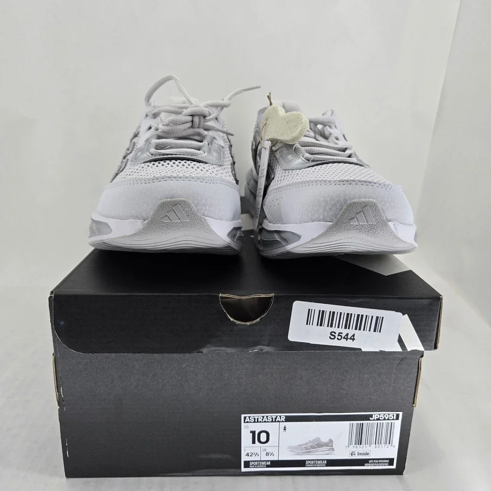 Adidas Astrastar Silver Grey Metallic Running Shoes JP5951 Mens 10 New